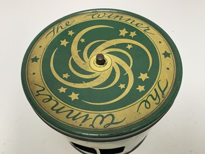Lot 71 - SPINNING GREYHOUND RACE OR 'THE WINNER' BISCUIT TIN