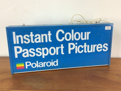 Lot 442 - POLAROID - INSTANT COLOUR PASSPORT PICTURES ADVETISING LIGHT BOX