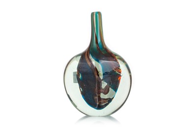 Lot 443 - MDINA GLASS LOLLIPOP / AXEHEAD VASE