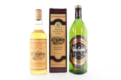 Lot 3 - GLENMORANGIE 10 YEAR OLD 75CL AND GLENFIDDICH PURE MALT 1L