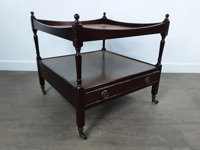 Lot 625 - PAIR OF REPRODUCTION  MAHOGANY TABLES