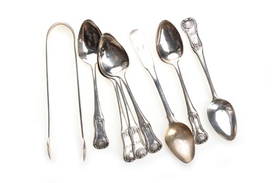 Lot 1185 - SET OF SIX GEORGE III SILVER TEASPOONS