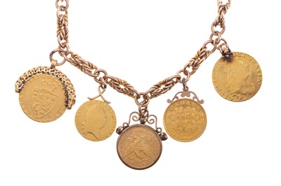 Lot 62 - UNIQUE GOLD COIN NECKLACE