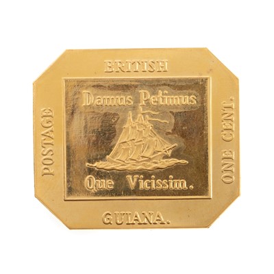 Lot 75 - BRITISH GUIANA GOLD REPLICA STAMP