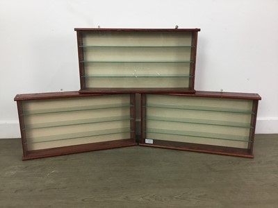 Lot 577 - SIX MODEL WOODEN DISPLAY CABINETS