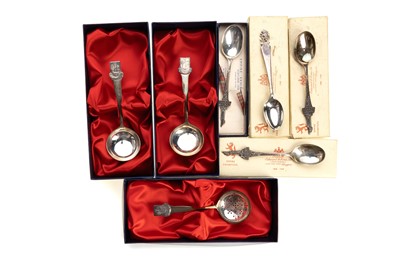 Lot 1201 - FOUR SILVER EMPIRE EXHIBITION SOUVENIR TEASPOONS