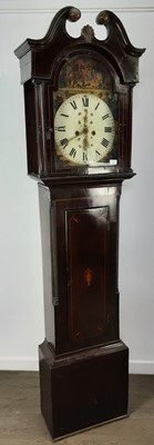 Lot 567 - MAHOGANY SCOTTISH LONGCASE CLOCK