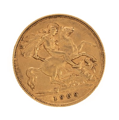 Lot 6 - EDWARD VII GOLD HALF SOVEREIGN