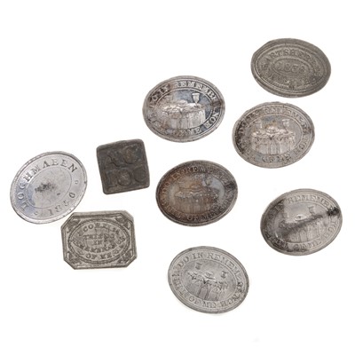 Lot 10 - LOCKERBIE ABS 1747 LEAD CHURCH TOKEN AND OTHERS