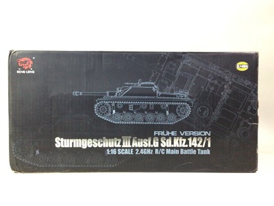 Lot 666 - REMOTE CONTROL STURMGESCHUTZ III BATTLE TANK