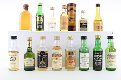 Lot 44 - 14 ASSORTED WHISKY MINIATURES