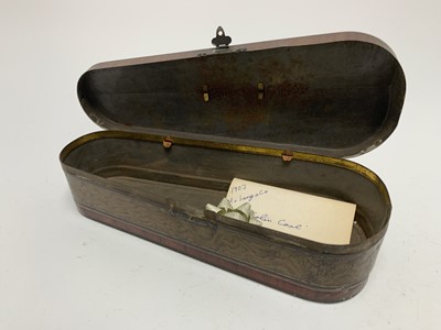 Lot 248 - VIOLIN CASE BISCUIT TIN