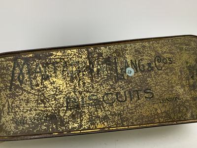 Lot 248 - VIOLIN CASE BISCUIT TIN