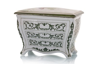 Lot 194 - ROYAL DOULTON CHINA CHEST OF DRAWERS BISCUIT TIN