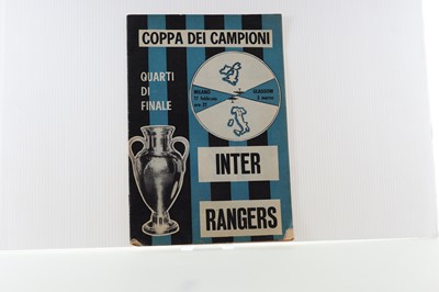 Lot 1704 - INTERNAZIOLE (INTER MILAN) VS. RANGERS F.C., EUROPEAN CUP QUARTER FINAL PROGRAMME