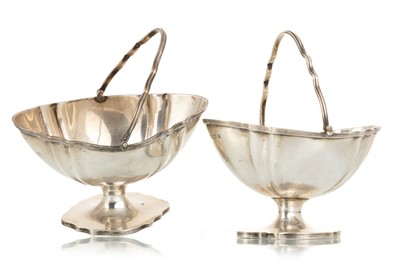 Lot 1205 - PAIR OF EDWARDIAN SILVER SUGAR BASKETS