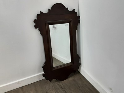 Lot 37 - VICTORIAN MAHOGANY FRAMED WALL MIRROR