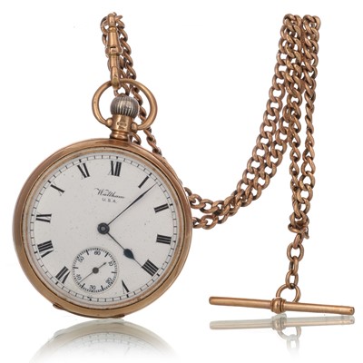 Lot 803 - NINE CARAT GOLD OPEN FACE POCKET WATCH