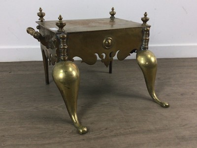 Lot 42 - BRASS FIRE DOG