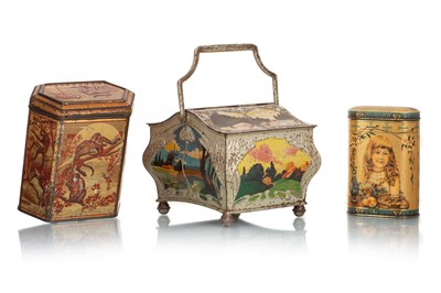 Lot 253 - FIVE BISCUIT TINS