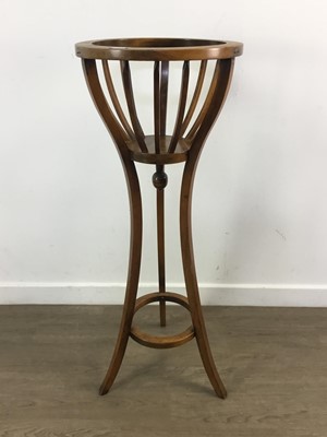 Lot 71 - EDWARDIAN WALNUT PLANT STAND