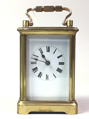 Lot 72 - TWO BRASS CARRIAGE CLOCKS