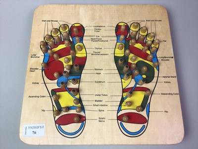 Lot 76 - WOODEN FOOT MASSAGE BOARD