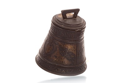 Lot 262 - BRONZE BELL BISCUIT TIN