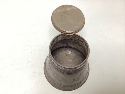 Lot 262 - BRONZE BELL BISCUIT TIN