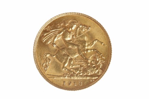 Lot 519 - GOLD HALF SOVEREIGN DATED 1913