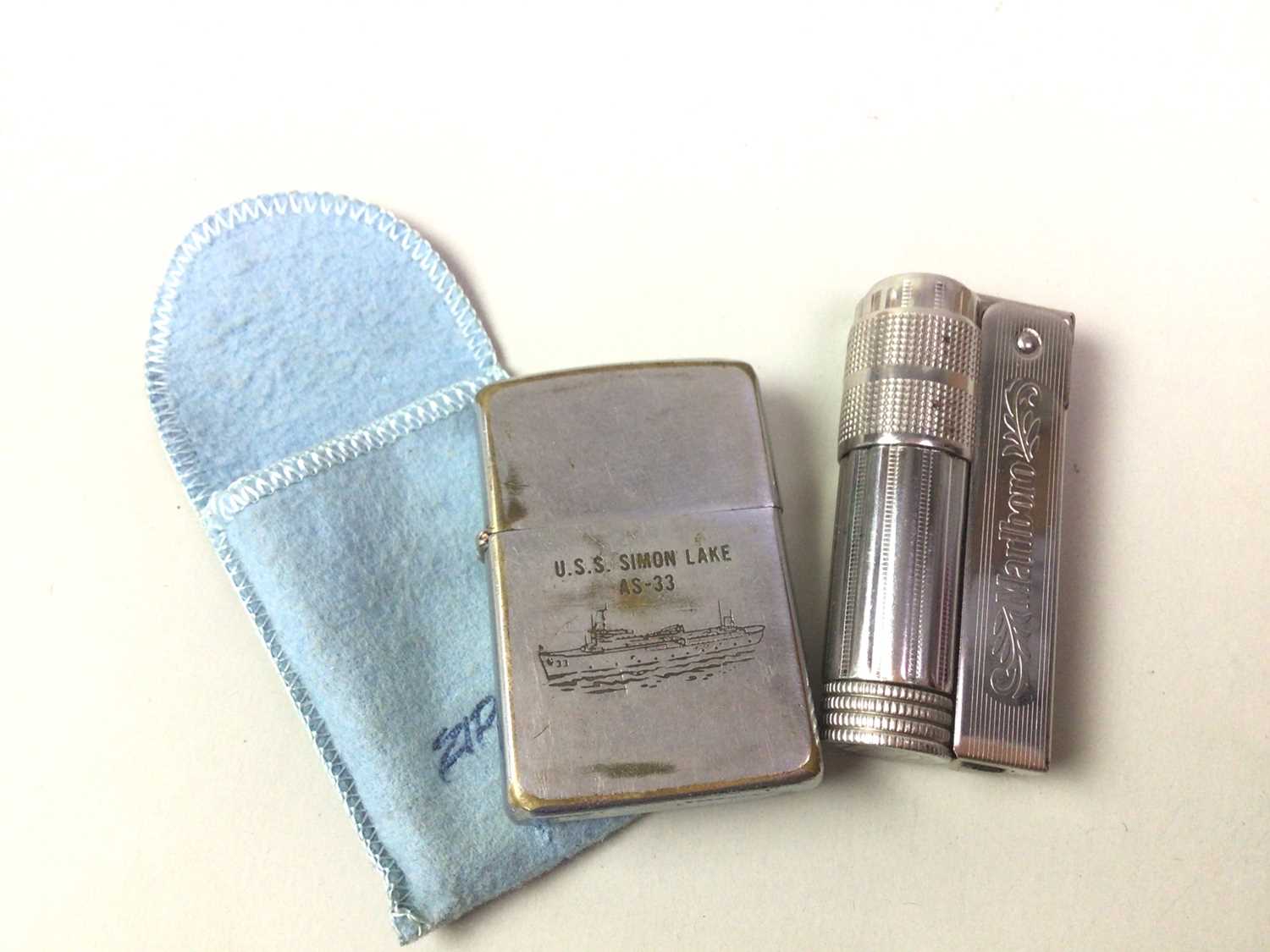 Lot 58 - VINTAGE ZIPPO LIGHTER, U.S.S. SIMON LAKE AS-33