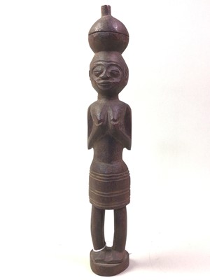 Lot 93 - AFRICAN CARVED WOODEN FIGURE