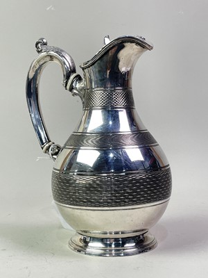 Lot 186 - VICTORIAN PLATED WATER JUG