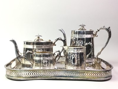 Lot 193 - PLATED FOUR PIECE TEA AND COFFEE SERVICE