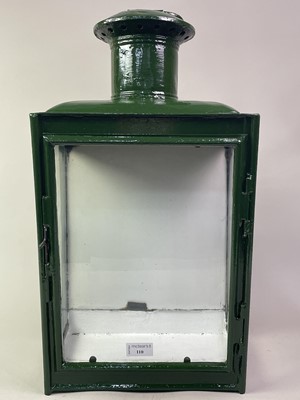 Lot 110 - LATE 19TH CENTURY RAILWAY LAMP