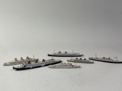 Lot 135 - SIX DINKY DIE-CAST SHIPS