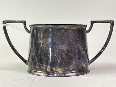 Lot 137 - OFFICER'S MESS SILVER PLATED SUGAR BOWL