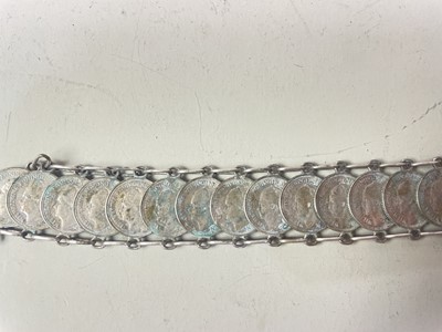Lot 100 - DUTCH SILVER COIN BRACELET
