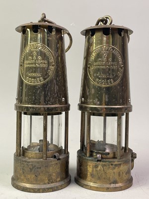 Lot 2 - THREE MINERS LAMPS