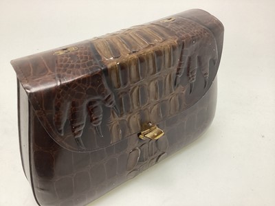 Lot 6 - CROCODILE HANDBAG BISCUIT TIN