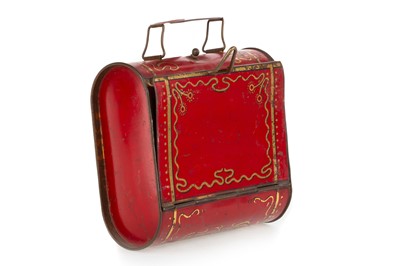 Lot 8 - RED HANDBAG BISCUIT TIN