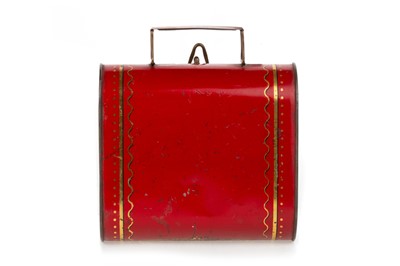 Lot 8 - RED HANDBAG BISCUIT TIN