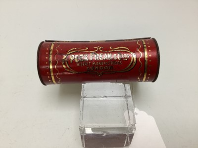 Lot 8 - RED HANDBAG BISCUIT TIN