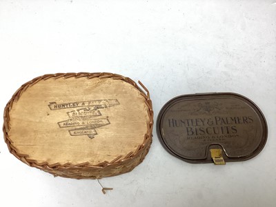 Lot 164 - WICKER BASKET BISCUIT TIN