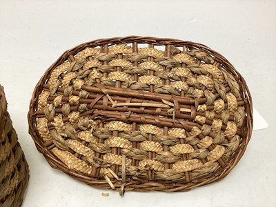 Lot 164 - WICKER BASKET BISCUIT TIN