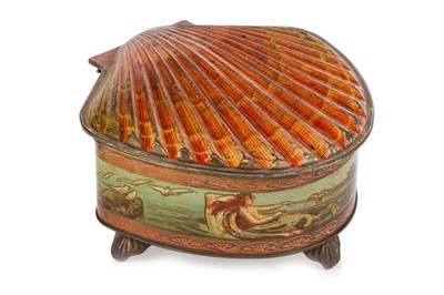 Lot 39 - SHELL BISCUIT TIN