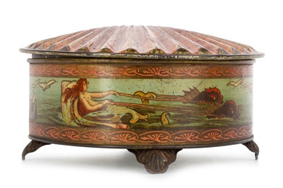 Lot 39 - SHELL BISCUIT TIN