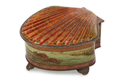 Lot 39 - SHELL BISCUIT TIN