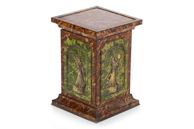 Lot 41 - STATUARY PLINTH BISCUIT TIN