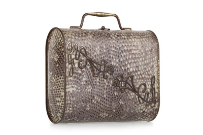 Lot 67 - SNAKESKIN WALLET BISCUIT TIN